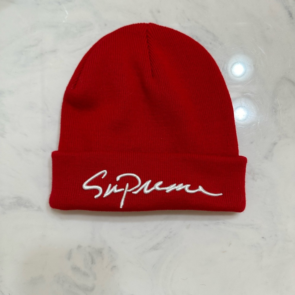 (Mint Condition) Supreme Classic Script Beanie Fw… - image 1